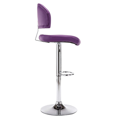 Banco de bar couro artificial roxo
