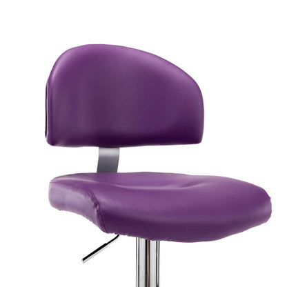 Banco de bar couro artificial roxo