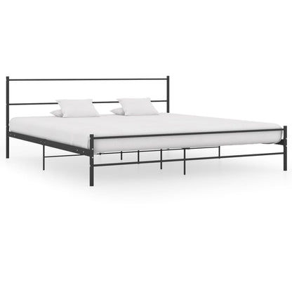 Estrutura de cama 180x200 cm metal preto
