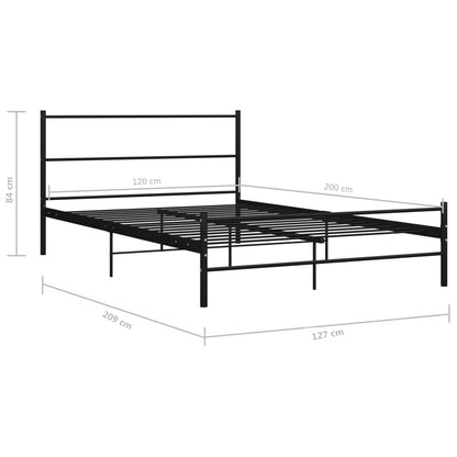 Estrutura de cama 120x200 cm metal preto
