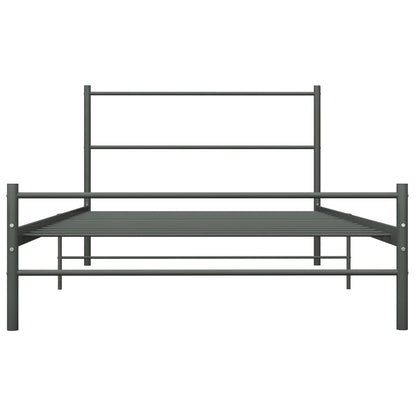 Estrutura de cama 90x200 cm metal cinzento