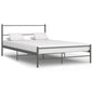 Estrutura de cama metal 160x200 cm cinzento