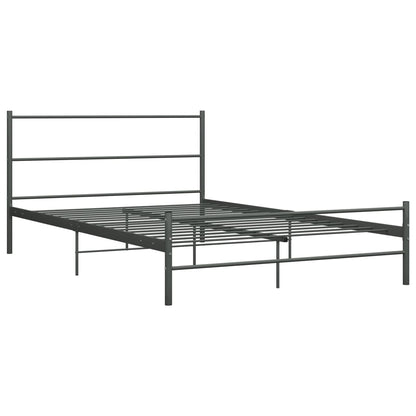 Estrutura de cama metal 160x200 cm cinzento