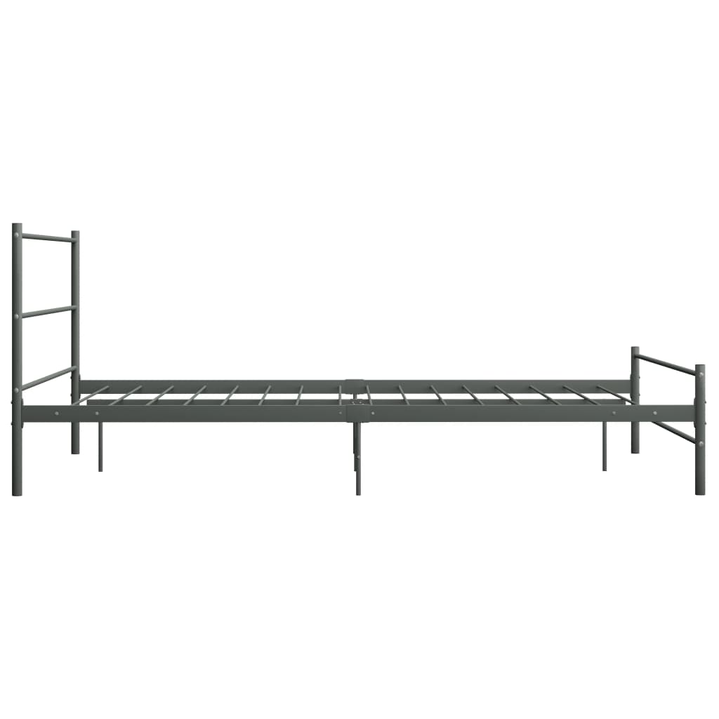 Estrutura de cama metal 160x200 cm cinzento