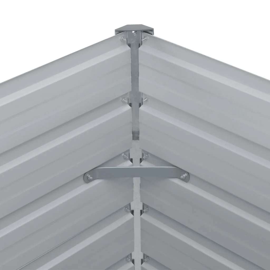 Canteiro de jardim elevado 160x80x77cm aço galvanizado verde