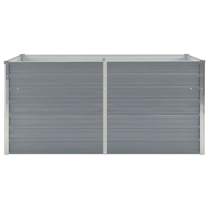 Canteiro de jardim elevado 160x80x45cm aço galvanizado cinzento