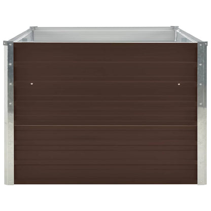 Canteiro de jardim elevado 160x80x45cm aço galvanizado castanho