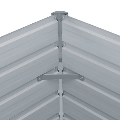 Canteiro jardim elevado 160x80x45cm aço galvanizado antracite