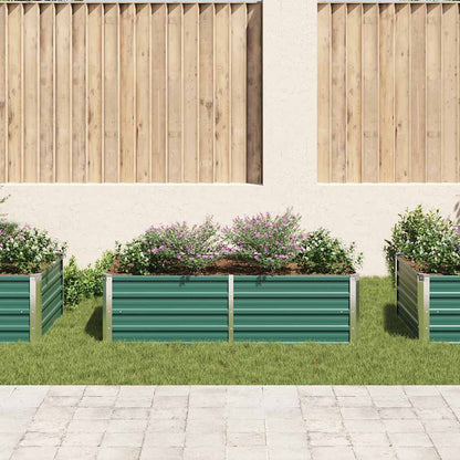Canteiro de jardim elevado 160x80x45 cm aço galvanizado verde