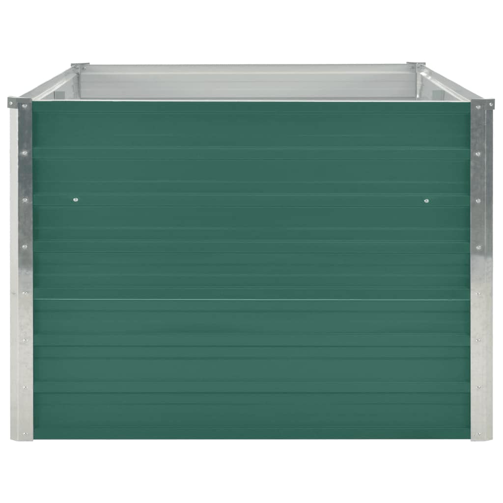 Canteiro de jardim elevado 160x80x45 cm aço galvanizado verde