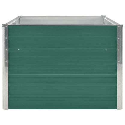 Canteiro de jardim elevado 160x80x45 cm aço galvanizado verde