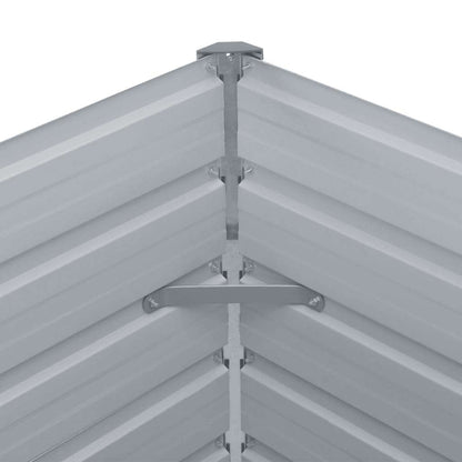Canteiro de jardim elevado 160x80x45 cm aço galvanizado verde