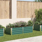 Canteiro de jardim elevado 160x80x45 cm aço galvanizado verde