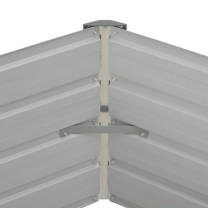 Canteiro de jardim elevado 129x129x46 cm aço galvanizado verde