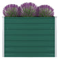 Canteiro jardim elevado 100x100x77cm aço galvanizado verde