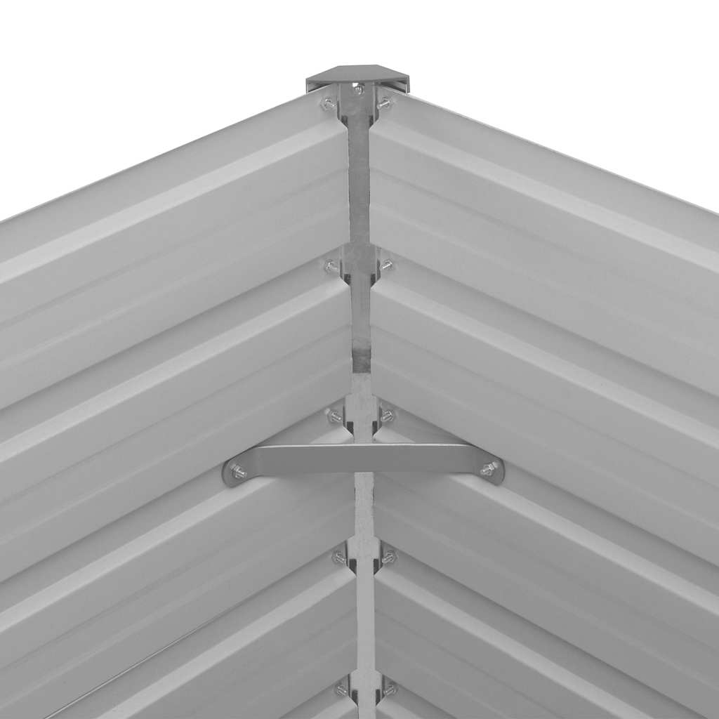 Canteiro jardim elevado 100x100x77cm aço galvanizado verde