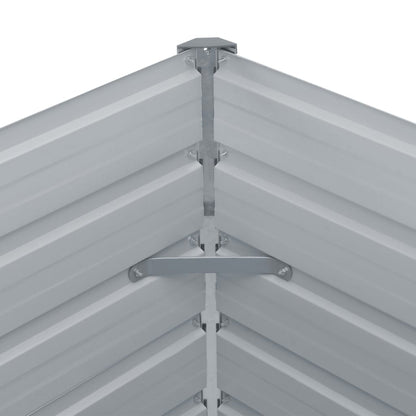 Canteiro jardim elevado 100x100x45 cm aço galvanizado verde