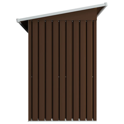 Abrigo de jardim 194x121x181 cm aço castanho