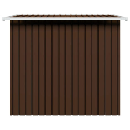 Abrigo de jardim 194x121x181 cm aço castanho