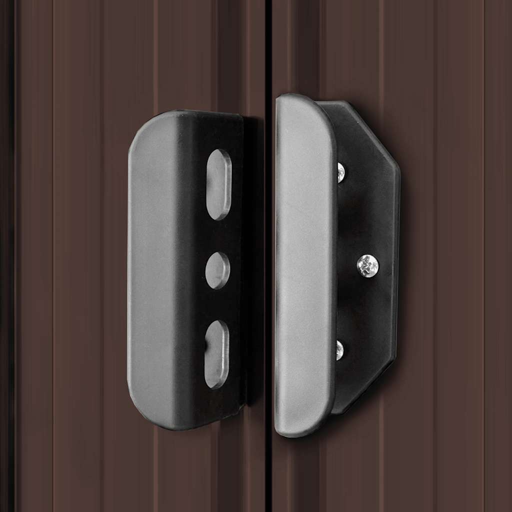 Abrigo de jardim 194x121x181 cm aço castanho