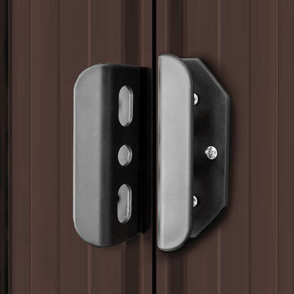 Abrigo de jardim 194x121x181 cm aço castanho