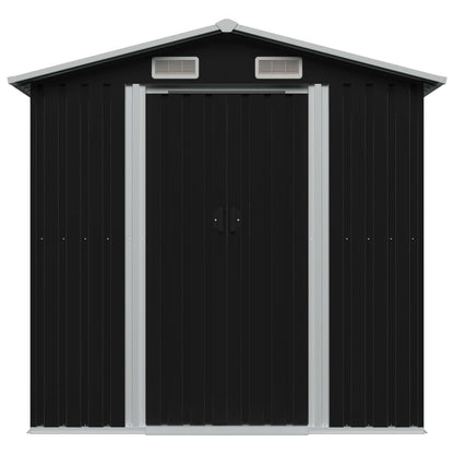 Abrigo de jardim 204x132x186 cm aço antracite