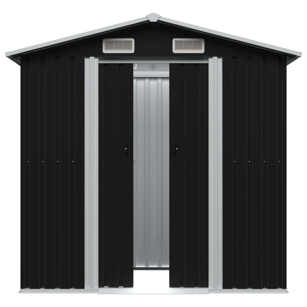 Abrigo de jardim 204x132x186 cm aço antracite