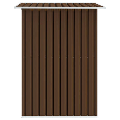 Abrigo de jardim 204x132x186 cm aço castanho