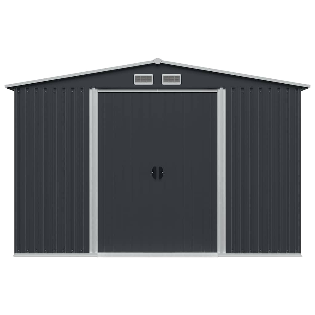 Abrigo de jardim 257x205x178 cm aço antracite