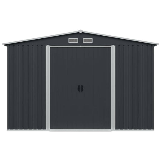Abrigo de jardim 257x205x178 cm aço antracite