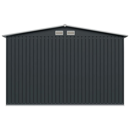 Abrigo de jardim 257x205x178 cm aço antracite