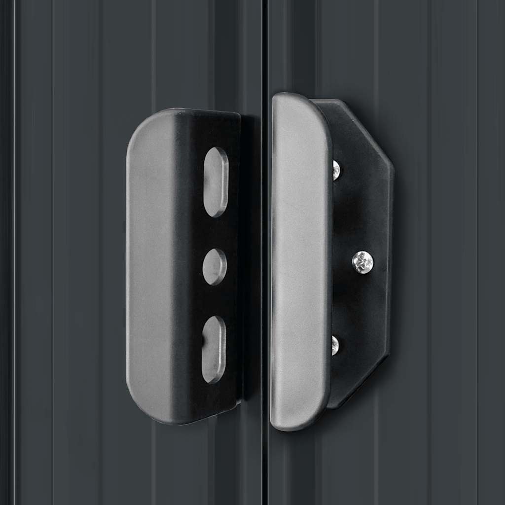 Abrigo de jardim 257x205x178 cm aço antracite