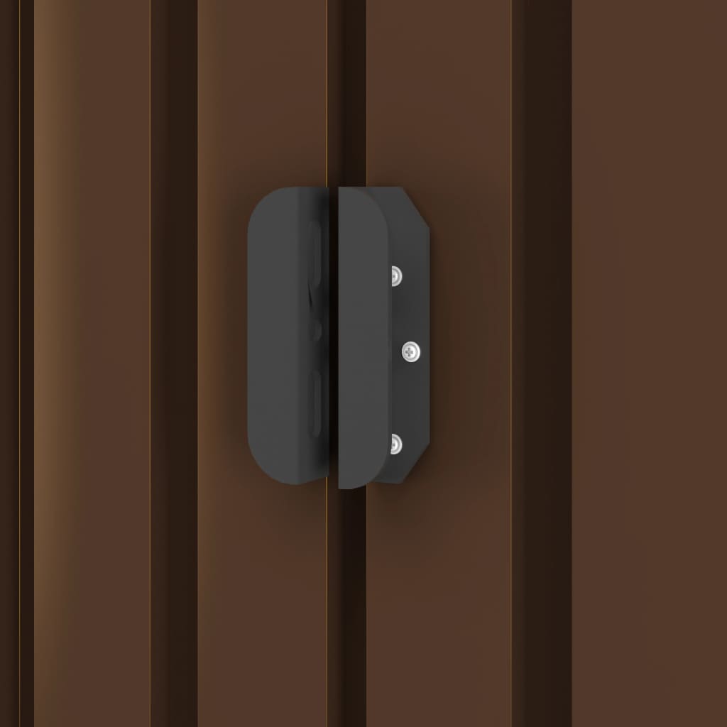 Abrigo de jardim 57x205x178 cm aço castanho