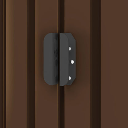 Abrigo de jardim 57x205x178 cm aço castanho