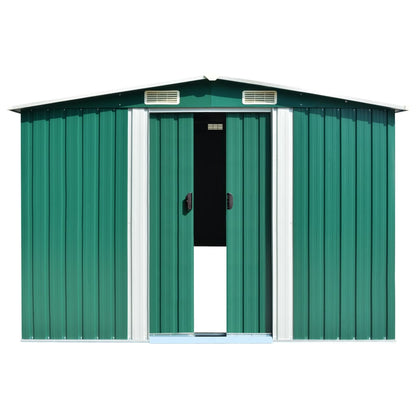Abrigo de jardim 257x990x181 cm aço galvanizado verde