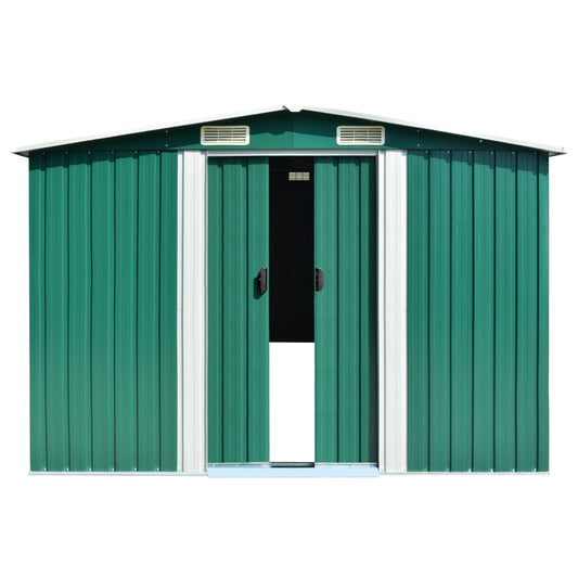 Abrigo de jardim 257x990x181 cm aço galvanizado verde