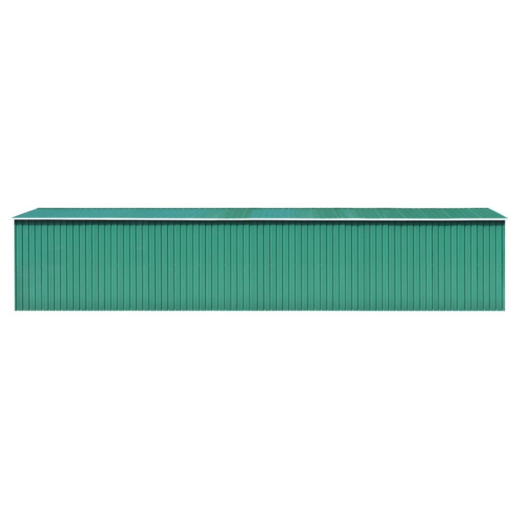 Abrigo de jardim 257x990x181 cm aço galvanizado verde