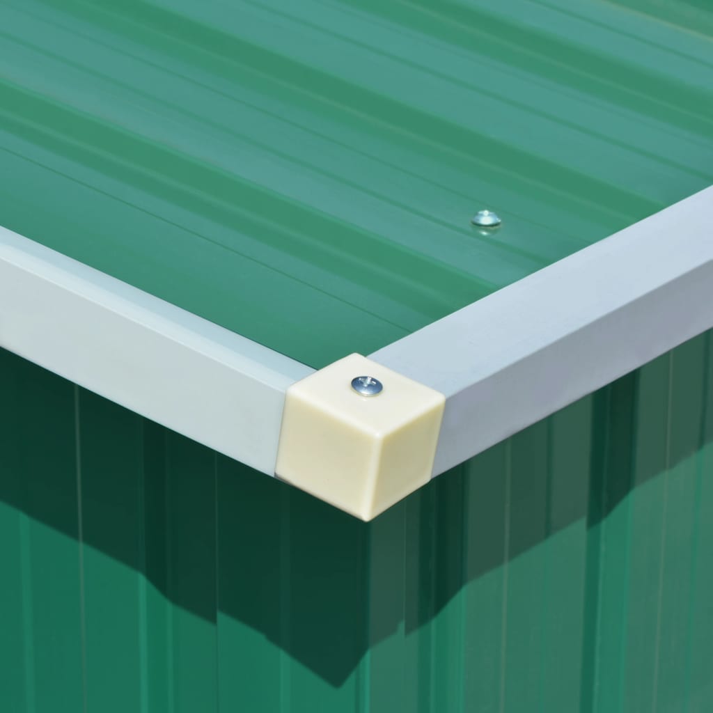 Abrigo de jardim 257x990x181 cm aço galvanizado verde
