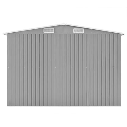 Abrigo de jardim 257x990x181 cm aço galvanizado cinzento