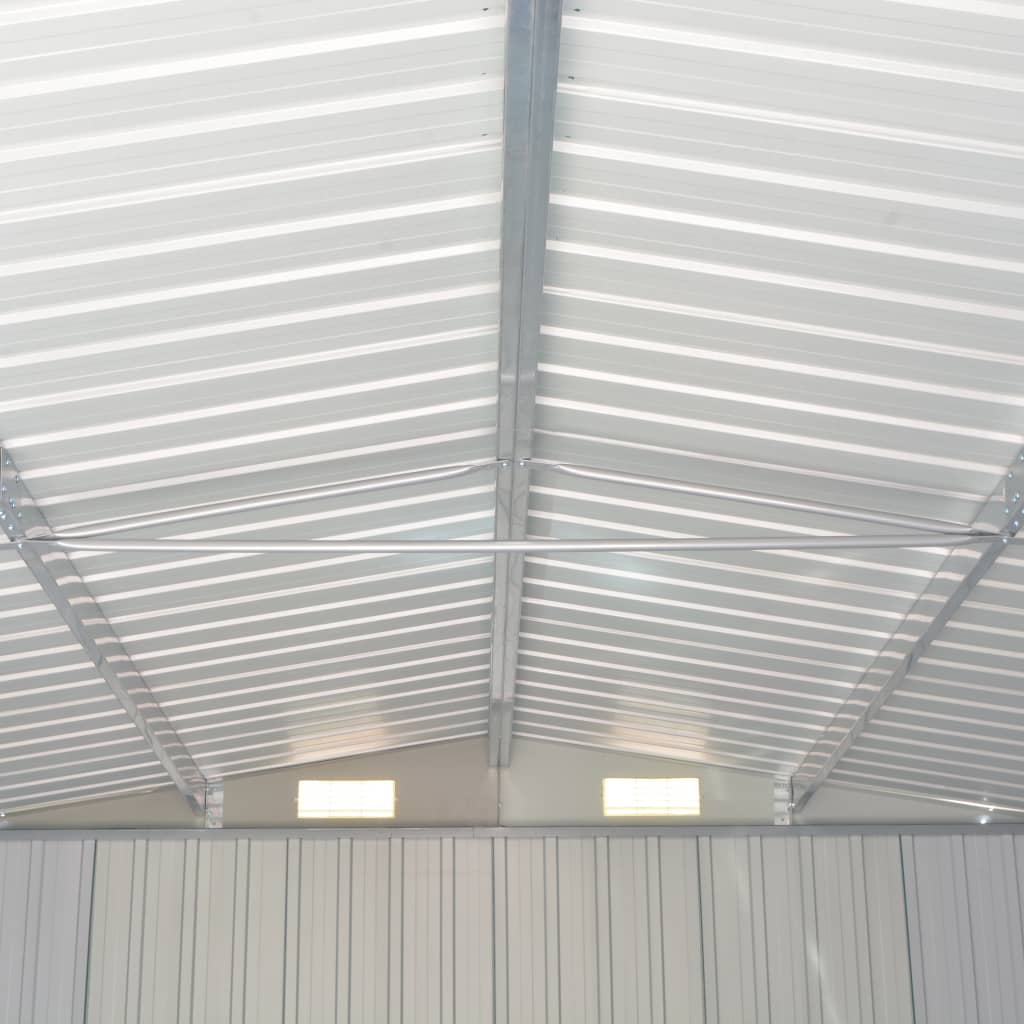Abrigo de jardim 257x990x181 cm aço galvanizado castanho