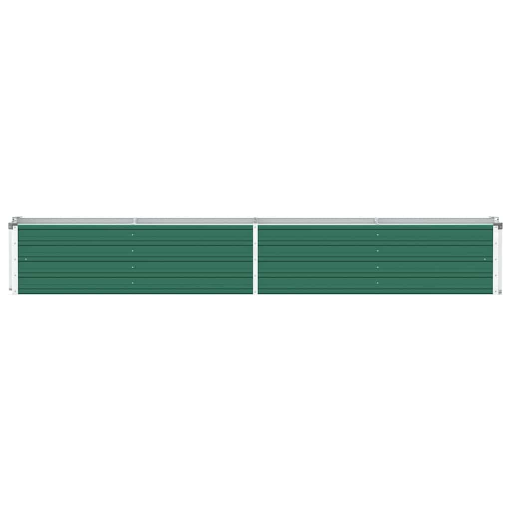 Canteiro elevado de jardim aço galvanizado 320x40x45cm verde