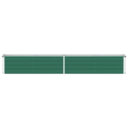 Canteiro elevado de jardim aço galvanizado 320x40x45cm verde