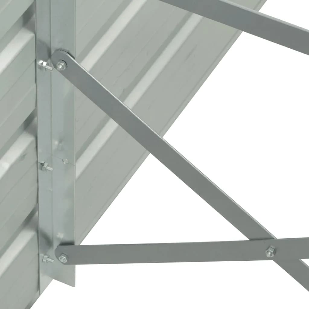 Canteiro elevado jardim aço galvanizado 400x80x45 cm castanho