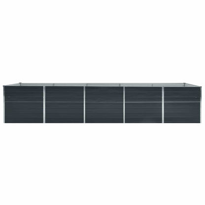 Canteiro elevado jardim aço galvanizado 400x80x45 cm antracite