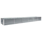 Canteiro elevado de jardim aço galvanizado 480x80x45cm cinzento