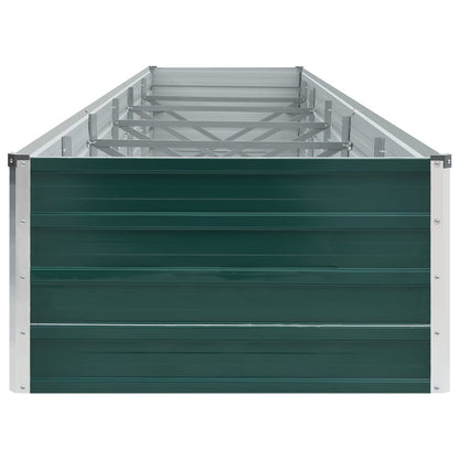 Canteiro elevado de jardim aço galvanizado 480x80x45cm verde