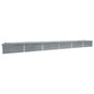 Canteiro elevado jardim aço galvanizado 600x80x45 cm cinzento