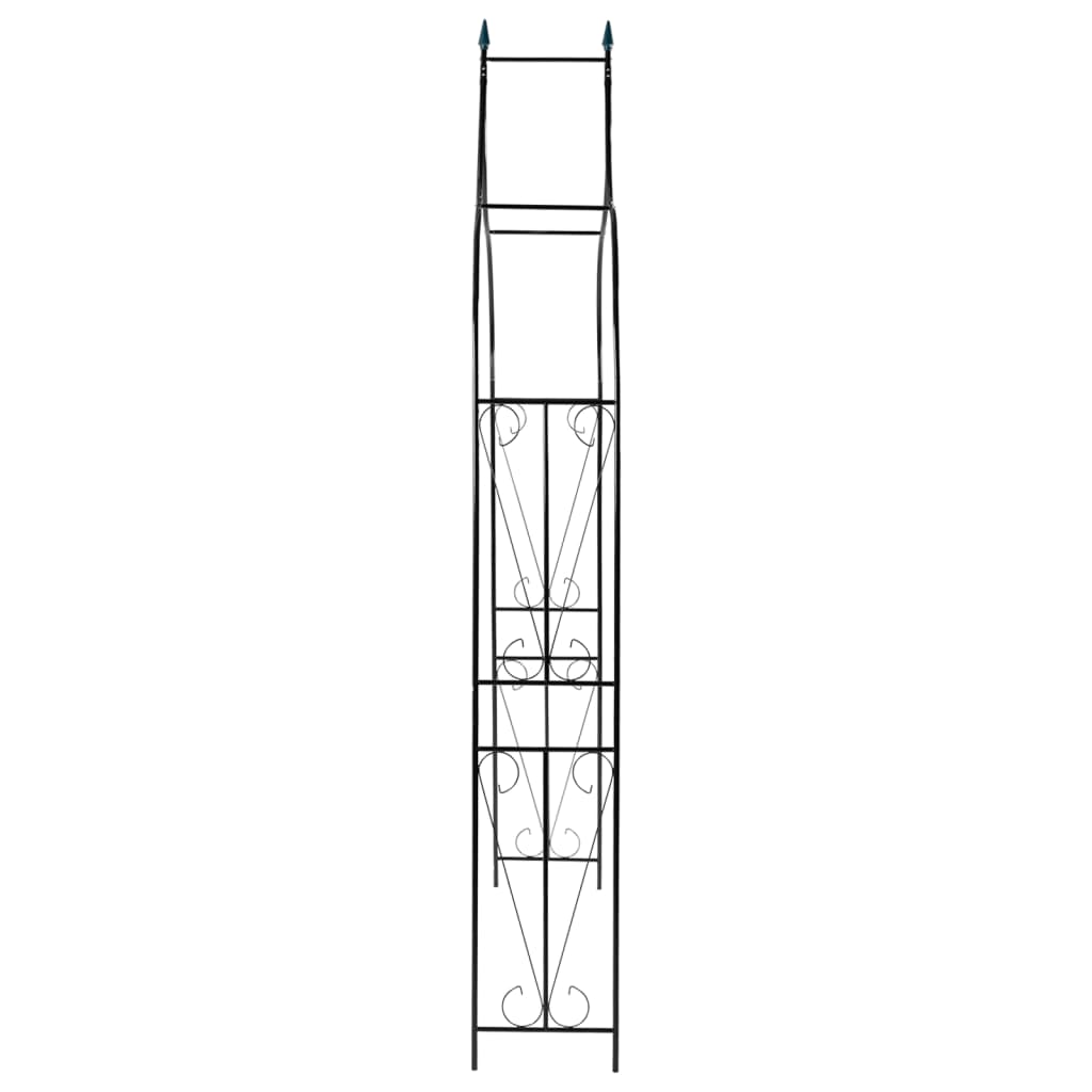 Arco de jardim 142x37x275 cm ferro verde-escuro