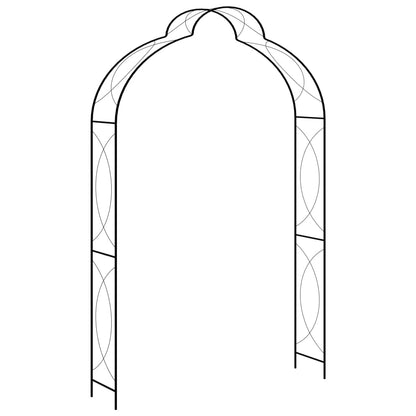 Arco de jardim 150x34x240 cm ferro preto