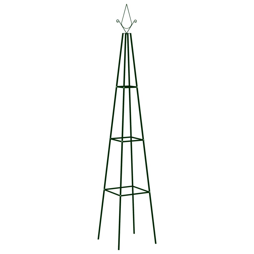 Suportes p/ plantas trepadeiras 2 pcs 35x35x195 cm ferro verde